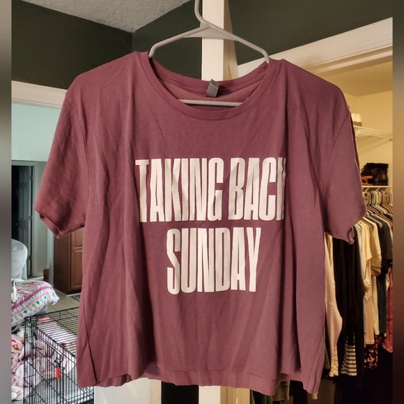 Next Level Apparel Tops - Taking Back Sunday Womens Cropped Tee